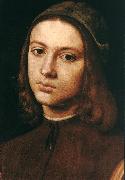 PERUGINO, Pietro Portrait of a Young Man (detail) af USA oil painting artist